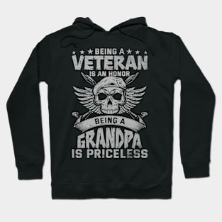 Being a veteran is an honor being a grandpa is priceless Hoodie